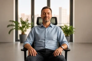manager meditating